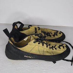 B46 Mad Rock Lace Up Yellow Suede Mens Size 12 All Day Rock Climbing Shoes